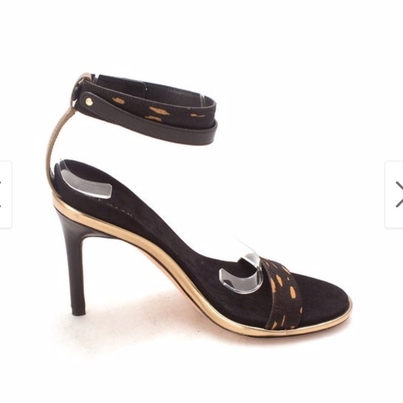 Cole Haan Calf Hair Open Toe Ankle Strap Sandals 7 - Picture 1 of 14